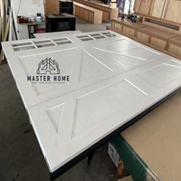 Puerta de garaje de diseño moderno para el hogar, Cedro sólido aislado, madera Real, cochera rústica personalizada, estilo de casa, ventanas de perspectiva de lujo