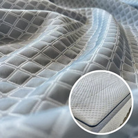 Tissu tricoté jacquard teint en fil 100 % polyester 240 GSM 86 pouces de large pour matelas à ressorts, respirant, pour textile de maison et tissu de rembourrage