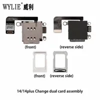 Cable flexible Wylie eSim modificado para doble tarjeta SIM para IP 14/14 Plus, herramientas de reparación para cambiar la bandeja de ranura de doble tarjeta SIM.