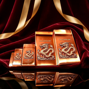 แท่งทองแดงลายมังกรนูนสูง ของสะสมตกแต่ง - Product Image 2