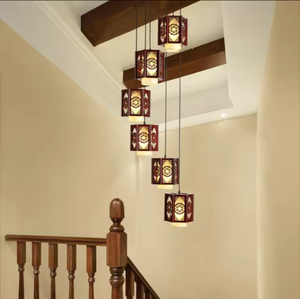 Lámpara colgante de decoración del hogar interior romántica moderna, escalera de arte personalizada, modelo de boda, Control remoto por fabricante - Product Image 2