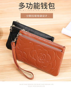 Long <b>Wallet</b> <b>Purse</b> <b>for</b> <b>Women</b> Girls Genuine Cow Leather Fashion Clutch Bag Handbag Cool Multifunction - Product Image 2