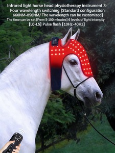 Thérapie par lumière rouge pour chevaux, appareil de physiothérapie infrarouge pour la tête du cheval avec 660nm-850nm, 155 LED, pour soulager la douleur et l'anxiété - Product Image 2