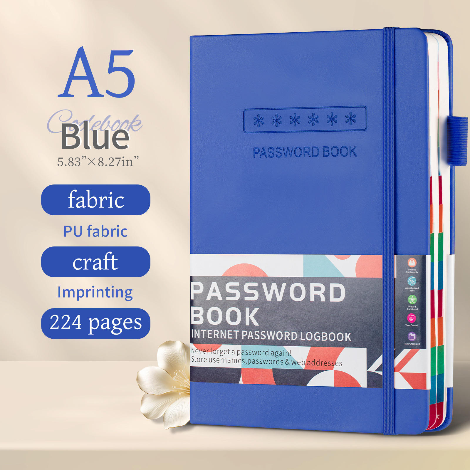 Livre de codes A5/sangle-bleu