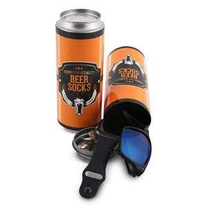 <span class=keywords><strong>Chaussettes</strong></span> pour hommes avec logo personnalisé, respirantes, absorbant la sueur, imprimées sur le corps et le bas, inspirées de la canette de bière. - Product Image 4