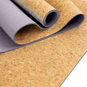 سجادة يوغا فاخرة عالية الجودة من مادة TPE والفلين، طبقة مزدوجة مضادة للانزلاق، حصيرة تمارين للبيلاتس واليوجا - Product Image 1
