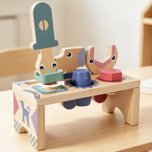 Nouveau 2026 : Jouet d'établi <span class=keywords><strong>en</strong></span> <span class=keywords><strong>bois</strong></span> pour bébé, jeu de motricité fine, ensemble de jouets à visser <span class=keywords><strong>en</strong></span> <span class=keywords><strong>bois</strong></span>, boîte à <span class=keywords><strong>outils</strong></span> au design de dessin animé, jeu d'activités - Product Image 5