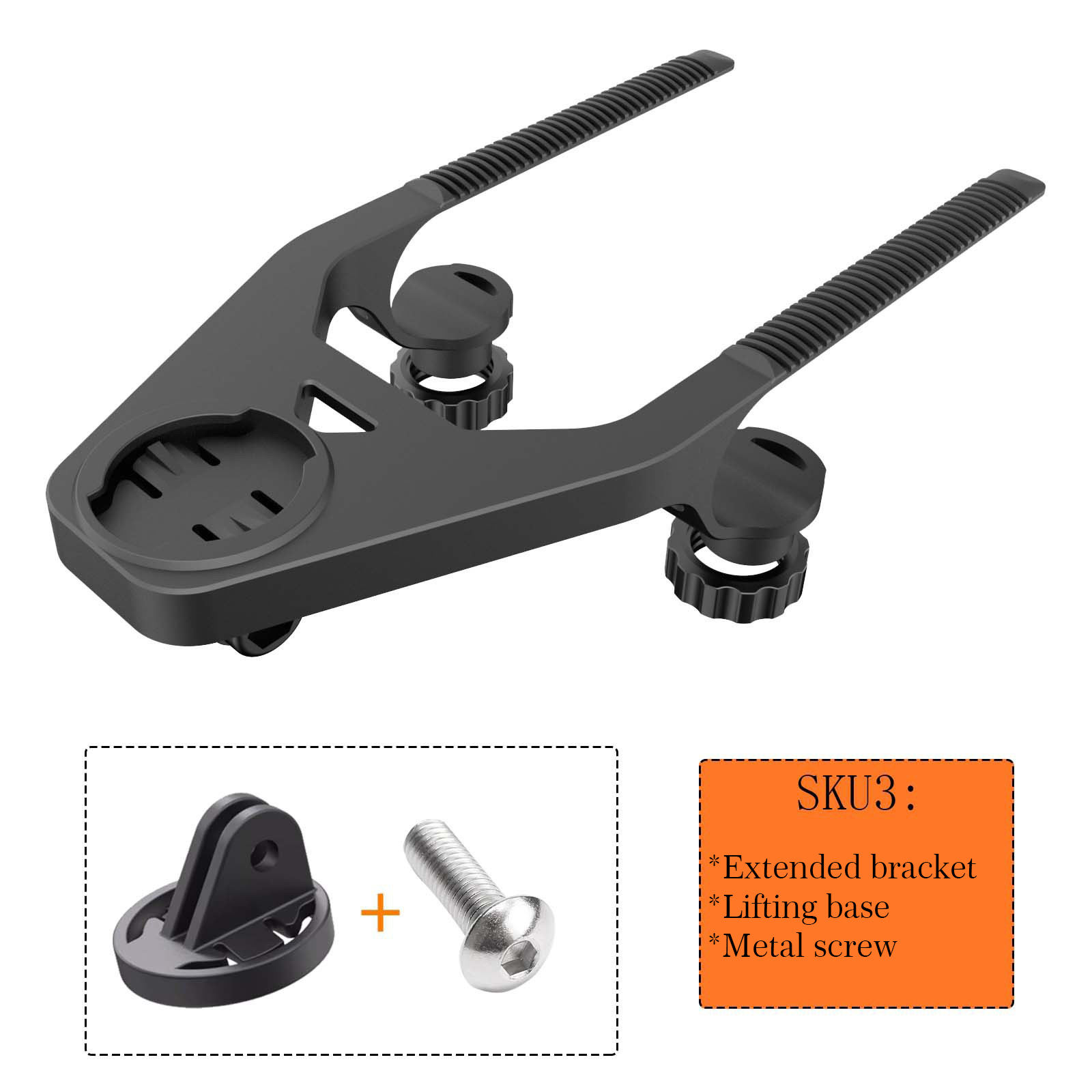 Black Extended base + hoisting frame + metal screw