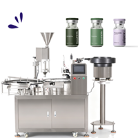 Machine de remplissage et de sertissage automatique de flacons en verre pour poudre, machine d'étiquetage semi-automatique connectable au moteur, production complète pour cosmétiques