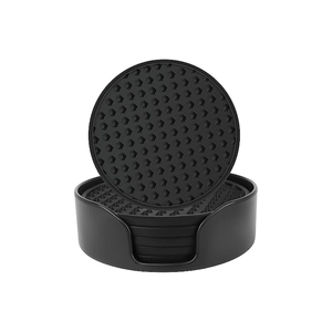 OEM&amp;ODM Hot Sale Customized Packaging Table Decoration Heat-Resisting <strong>Silicone</strong> Cup Mat <strong>Silicone</strong> <strong>Coasters</strong> With Holder - Product Image 1