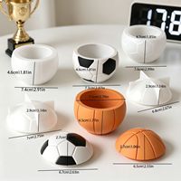 Grenzüberschreitende neue lebensmittelechte Silikon-Handform für DIY-Explosionen im Sport-Stil: Fußball-Basketball-Aufbewahrungsdose, Kerzenbecher