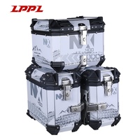 Boîte à bagages en alliage d'aluminium OEM ODM, robuste et stable, pour moto tout-terrain