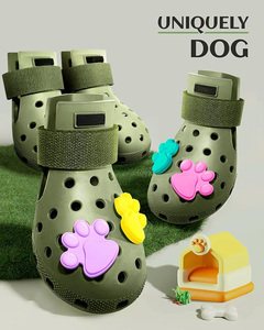 Adjustable Strap Dog <strong>Rain</strong> Booties Easy-Clean Non-Slip Waterproof Beach Outdoor Pet <strong>Boot</strong> in Cute Luxury Style - Product Image 1