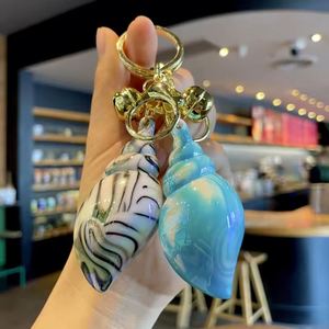 Electroplated Acrylic Conch <b>Keychain</b> Colorful Seashell Pendant Cute Bag Car Hanging Decoration - Product Image 3