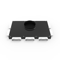 Boîte de dérivation pour conduite d'air plate, connecteur de tuyau, grille de sortie d'air carrée en plastique ABS, conduit d'évacuation d'air