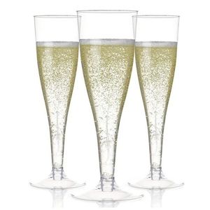 Flûtes à champagne et verres à vin jetables en plastique transparent à paroi simple de 170 ml, gobelets écologiques - Product Image 3