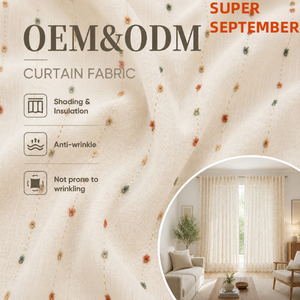ColorsTex ODM OEM <span class=keywords><strong>Tissu</strong></span> de rideau en voile transparent 100% polyester blanc jacquard uni teint brodé non tissé en rouleau - Product Image 1