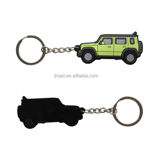 Nueva llegada Offroad verde PVC coche Logo llavero Jimny coche Logo llavero para <span class=keywords><strong>Suzuki</strong></span> Jimny 5 puertas JC74 - Product Image 3