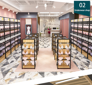 Estante de exhibición de cosméticos de alta calidad, estante de exhibición de madera y Metal de doble cara para tienda de regalos - Product Image 3