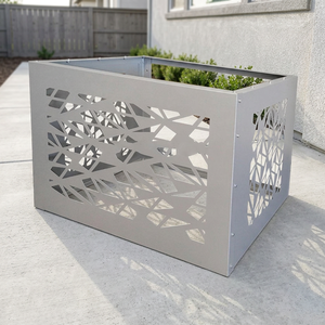 Decoration Aluminum <b>Panel</b> With Geometric Laser Cut Design For Garden Outdoor Use Air Cover - Product Image 1