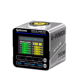 <span class=keywords><strong>Cargador</strong></span> Rápido GaN MECHANIC G-POWER de 160W y 8 Puertos PD QC 4C4A para <span class=keywords><strong>iPhone</strong></span>, Android y Reparación de Equipos Electrónicos - Product Image 1