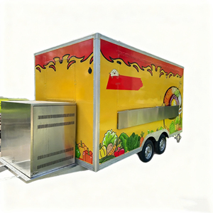 รถขายอาหารเคลื่อนที่อเนกประสงค์แบบมีหลังคา ทำจากอะลูมิเนียมสั่งทำพิเศษ พร้อมโลโก้ร้านอาหารแบบเต็มคัน สำหรับขายอาหารข้ามพรมแดน เหมาะสำหรับร้านค้าริมทางและแผงลอย - Product Image 5