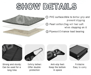 कैनबोपेट उच्च गुणवत्ता आसान सफाई फोल्डेबल एडजस्टेबल एंटी-स्लिप एल्यूमीनियम कार पालतू फोल्डिंग रैंप - Product Image 4