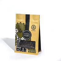 Sachets à fond plat debout imprimés personnalisés Sacs à gousset latéraux biodégradables Sac à thé scellé étanche à l'humidité en grains de café avec valve