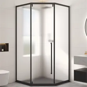 Y-TOP 2024 cabine de douche avec charnière noire salle de bain douche en verre cabine de douche fermée