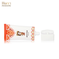 Tube ultra-plat D35 40-80ml pour crème solaire pour poupées avec capuchon à clapet blanc