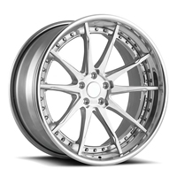 Jantes en alliage CX Custom Finish forgées, finition or rose/bleu/argent brossé, 21x8/21x9, 5x120, jantes profondes pour Range Rover Sport