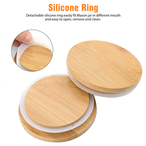 Grosir tutup bambu stoples gabus kaca 70mm 86mm mulut lebar kualitas makanan kedap udara - Product Image 2