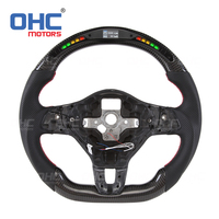   Volant de direction LED pour Volkswagen Golf 6 7 8 R MK6 MK7 MK8 GTI Scirocco Volant en fibre de carbone Ohc Motors