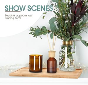 Combohome 3 cái đa sử dụng khay tre cho bánh thực phẩm Bộ trà Snack Món ăn hình chữ nhật tary - Product Image 2