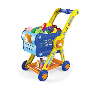 Chariot de courses miniature mignon unisexe pour bébés et enfants, poussette, maison de jeu, fruits simulés, supermarché, cadeau pour garçons, filles, enfants - Product Image 2
