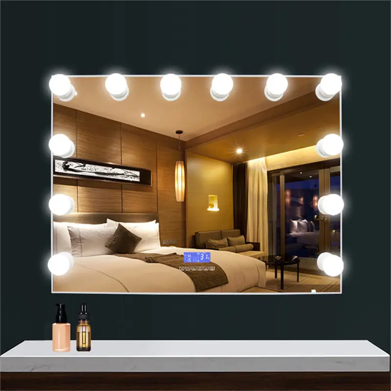 Profession elle benutzer definierte Wand halterung Make-up LED Licht Kosmetik spiegel mit Glühbirne