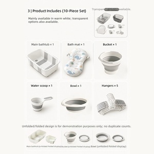 Color Box Bathtub Set Baby Gift Box, Foldable Baby Bath Tub for Newborns, Household Foldable Infant Bathtub - Product Image 6