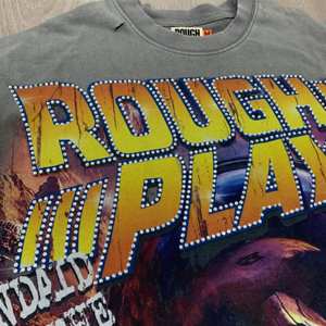 RoughPlay Back 2 The Future Splicing Street T-shirt à manches courtes de marque tendance - Product Image 3