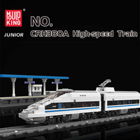 Moule King 12021 1211PCS Train Serie RC CRH380A Train électrique Bloc de construction Modèle technique Jouets éducatifs Cadeau de festival