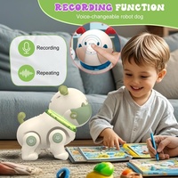 AI Smart RC Robot Chien Jouet Tactile Interactif Intelligent Télécommande Enregistrement Chant Danse Apaisant Chien de Compagnie avec Lumière LED