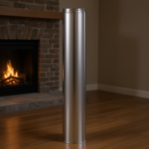 Tuyau de cheminée en acier inoxydable 6 x 48 pouces à double paroi isolé, modèle intérieur, installation autonome - Product Image 2