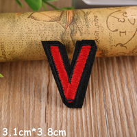 26 Patchs brodés lettres, petits patchs décoratifs de dessins animés pour vêtements, jeans, vestes, doudounes, DIY