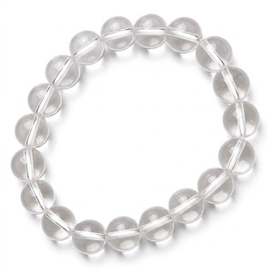 High Quality Silver Religious Women's Engagement Agate Smoky Quartz 10mm <b>Beaded</b> <b>Bracelet</b> with Single Circle Hand String - Product Image 1