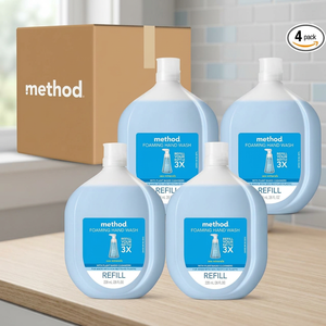 Savon Moussant pour les Mains en Bouteille Recyclable, Rechargeable, Parfum Minéraux Marins, Biodégradable, 828 ml, à base d'Eau, Citron et Aloès, pour Toilettes - Product Image 3