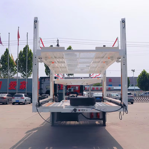 Bon <span class=keywords><strong>prix</strong></span> Remorques de <span class=keywords><strong>voiture</strong></span> à suspension pneumatique à levage hydraulique <span class=keywords><strong>Remorque</strong></span> de <span class=keywords><strong>voiture</strong></span> à 2 essieux à vendre - Product Image 4