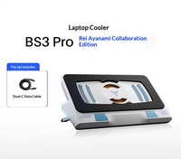 Refroidisseur d'ordinateur portable Flydigi BS3 Pro avec ventilateur de 125 mm, 1300 à 4000 tr/min, 2,048 kg, triple réduction du bruit pour les ordinateurs portables de 15,6 pouces et plus