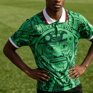 Más Estilos Disponibles, Jersey de Fútbol Americano con Cuello a Rayas Negras para Mujer, Camiseta Deportiva Transpirable de Poliéster para Entrenamiento, México - Product Image 3