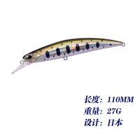 Leurre Minnow Spearheadd Ryuki 110S Wobbler pour la pêche à la traîne 10cm 27g Appât de pêche au black-bass Wobbler Long Sinking Trolling Jerkbait Pesca