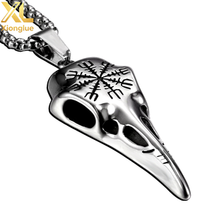 Collier Pendentif Oiseau Géométrique Animalier Viking Plaqué Or 18K Or 10K Style Hiphop - Product Image 3