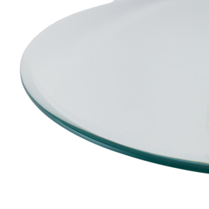 Tavolino Artistico in Vetro con Accento Geode, Base Dorata e Piano Rotondo per Piccoli Spazi - Product Image 6